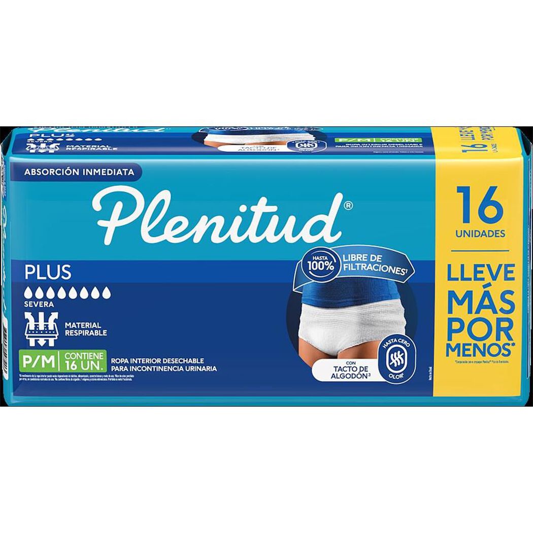 Ropa Interior Plenitud Protect Plus P/M 16 un, , large image number 0