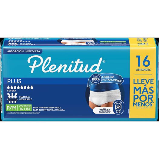 Ropa Interior Plenitud Protect Plus P/M 16 un, , large image number 0