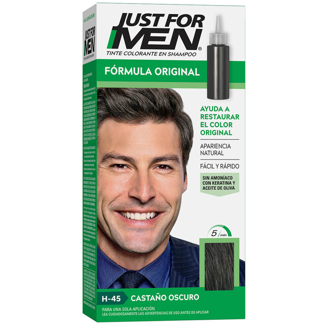 Tintura Just For Men H 45 Castaño Oscuro 60 mL, , large image number 0