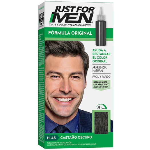 Tintura Just For Men H 45 Castaño Oscuro 60 mL, , large image number 0