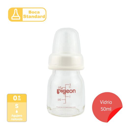 Biberon Boca Standard Vidrio Pigeon 50Ml, , large image number 1