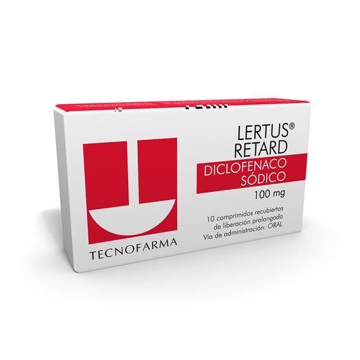 Lertus Retard 100 mg x 10 Comprimidos Recubiertos de Liberación Prolongada, , large image number 0