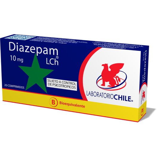 Diazepam 10 mg Caja 20 Comp. CHILE, , large image number 0