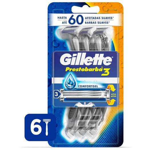 Gillette Maquina De Afeitar Prestobarba 3 x 6 Unidades, , large image number 1