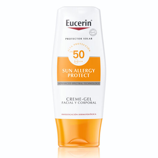 PROTECTOR SOLAR CREMA GEL PARA ALERGIAS SOLARES EUCERIN FPS50 150 ML, , large image number 0