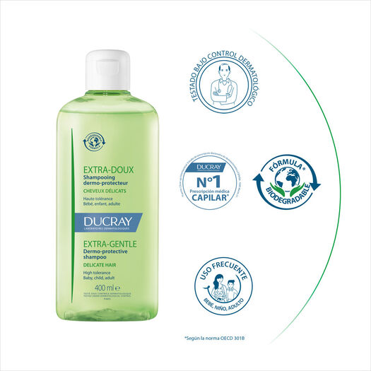 Ducray Extra-Doux Shampoo Dermo-Protector 400Ml, , large image number 3