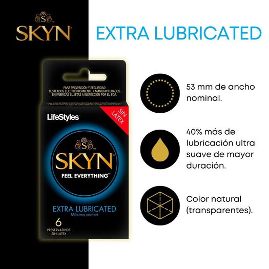 Preservativo Skyn Extra Lubricated X 6, , large image number 1