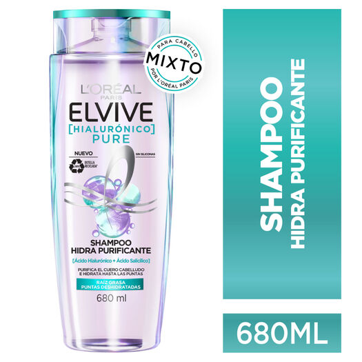 Shampoo Elvive Hialurónico Pure 680 ml, , large image number 0