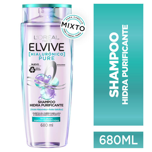 Shampoo Elvive Hialurónico Pure 680mL, , large image number 0