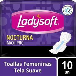 Toalla Higi&eacute;nica Ladysoft Nocturna Normal 10 Un