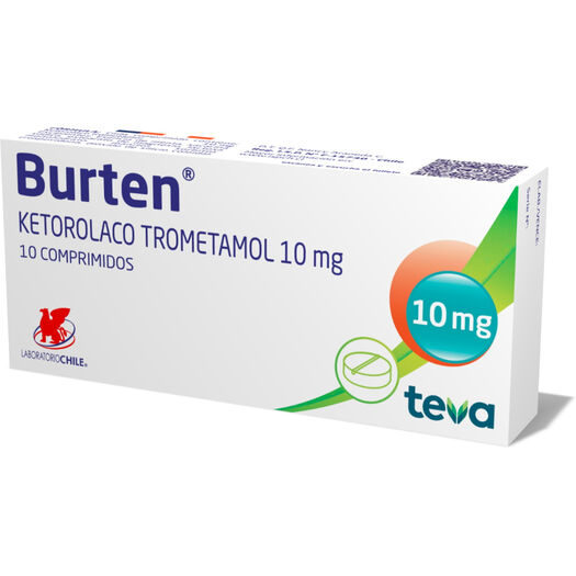 Burten 10 mg Caja 10 Comp. Recubiertos, , large image number 0
