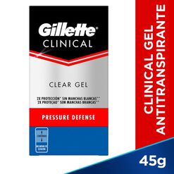 Gillette Desodorante Clinical Clear Gel Pressure Defense x 45 g