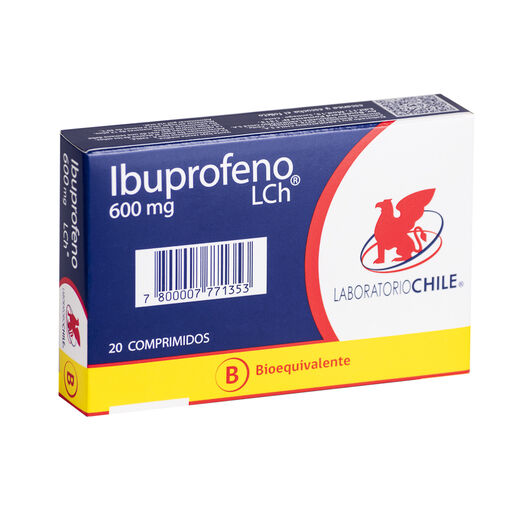 Ibuprofeno 600 mg x 20 Comprimidos CHILE, , large image number 0