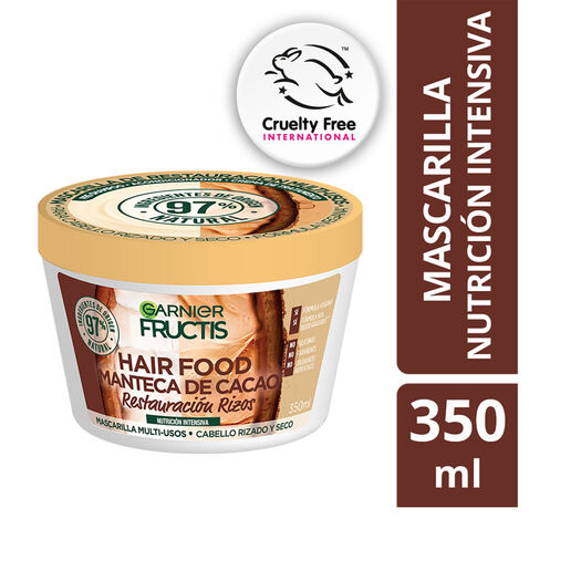 Mascarilla Restauración Rizos Fructis Hair Food Cacao 350Ml, , large image number 0