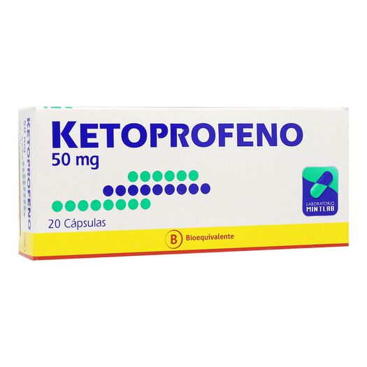 Ketoprofeno 50 mg x 20 Cápsulas MINTLAB CO SA, , large image number 0