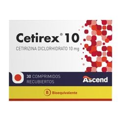 Cetirex 10 mg x 30 Comprimidos Recubiertos
