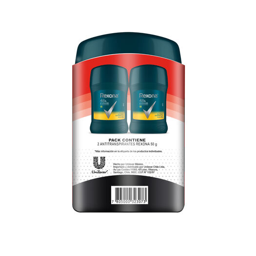 Pack 2 Rexona Desodorante Barra V8 50gr, , large image number 2