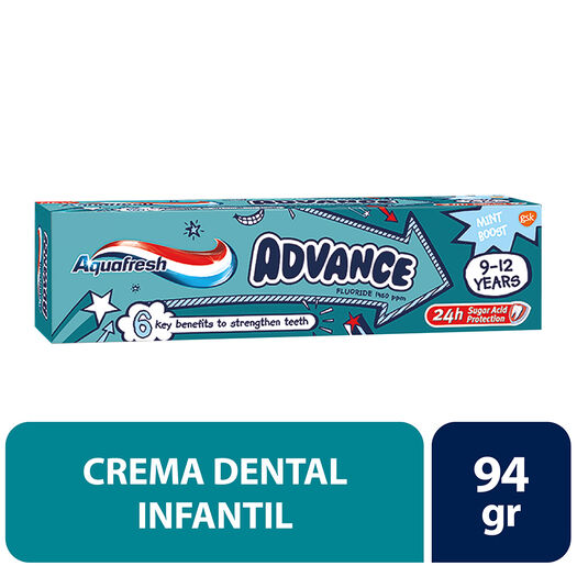 Pasta Dental Aquafresh Infantil Advance 9-12 años 94 g, , large image number 0