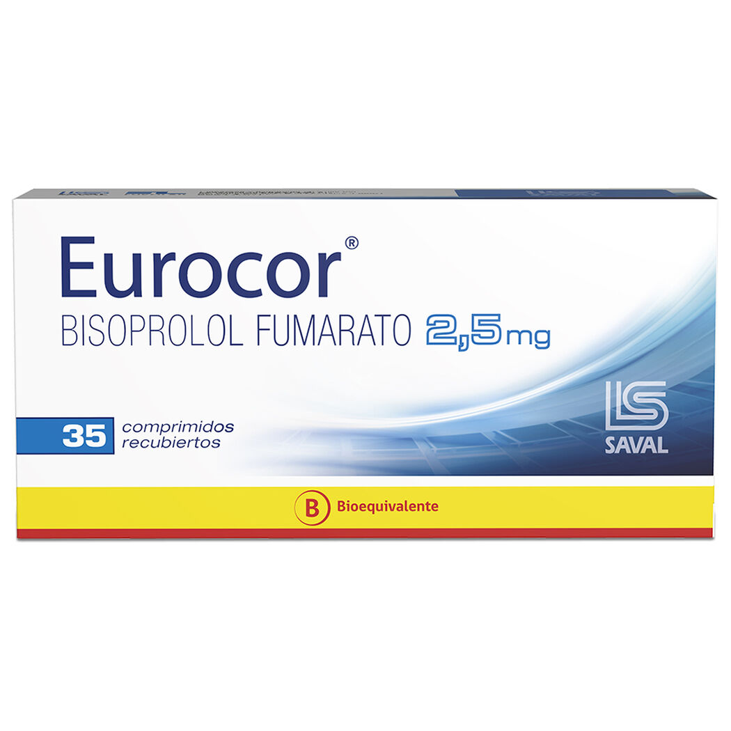 EUROCOR Bisoprolol Fumarato 2,5 mg 35 comprimidos, , large image number 0