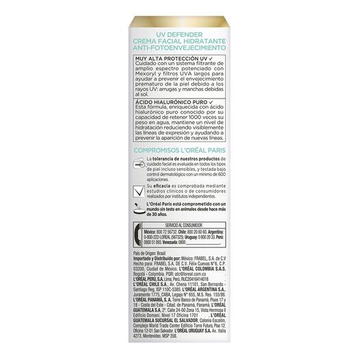 Loreal Crema UV Defender Anti Brillo FPS50+ x 40 g, , large image number 2