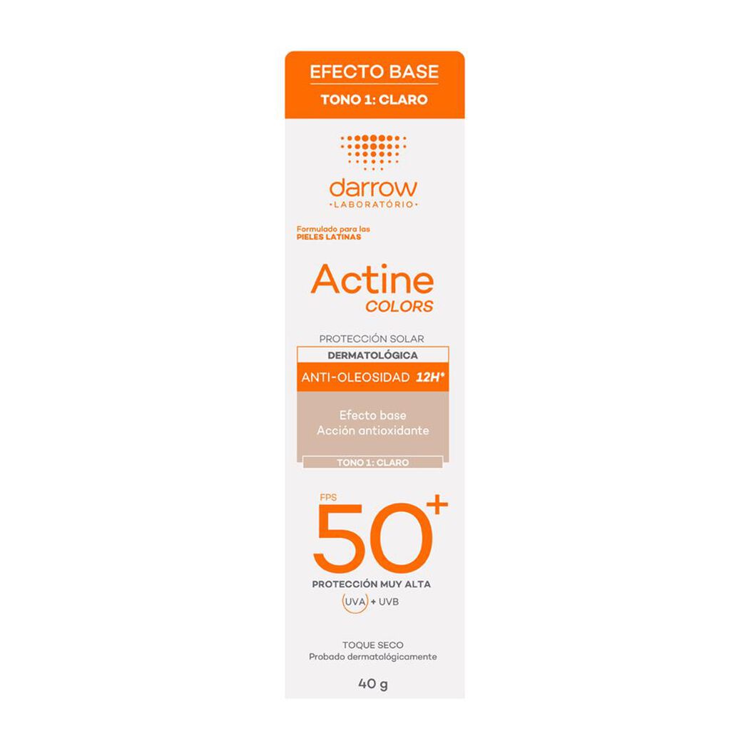Protector Solar Darrow Actine Colors Claro Toque Seco FPS 50+ 40 mL, , large image number 1