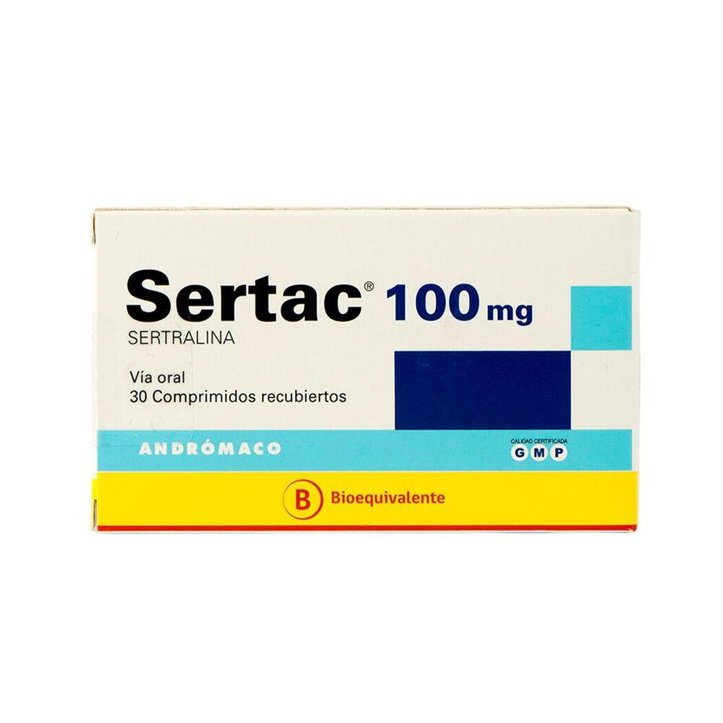 Sertac 100 mg 30 Comprimidos Recubiertos, , large image number 0
