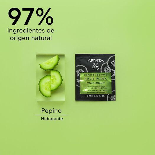 Mascarilla Hidratante con Pepino 2x8ml Apivita, , large image number 3