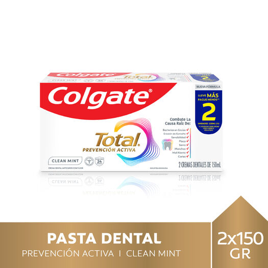 Pasta Dental Colgate Total Clean Mint 75 mL 2 un, , large image number 0