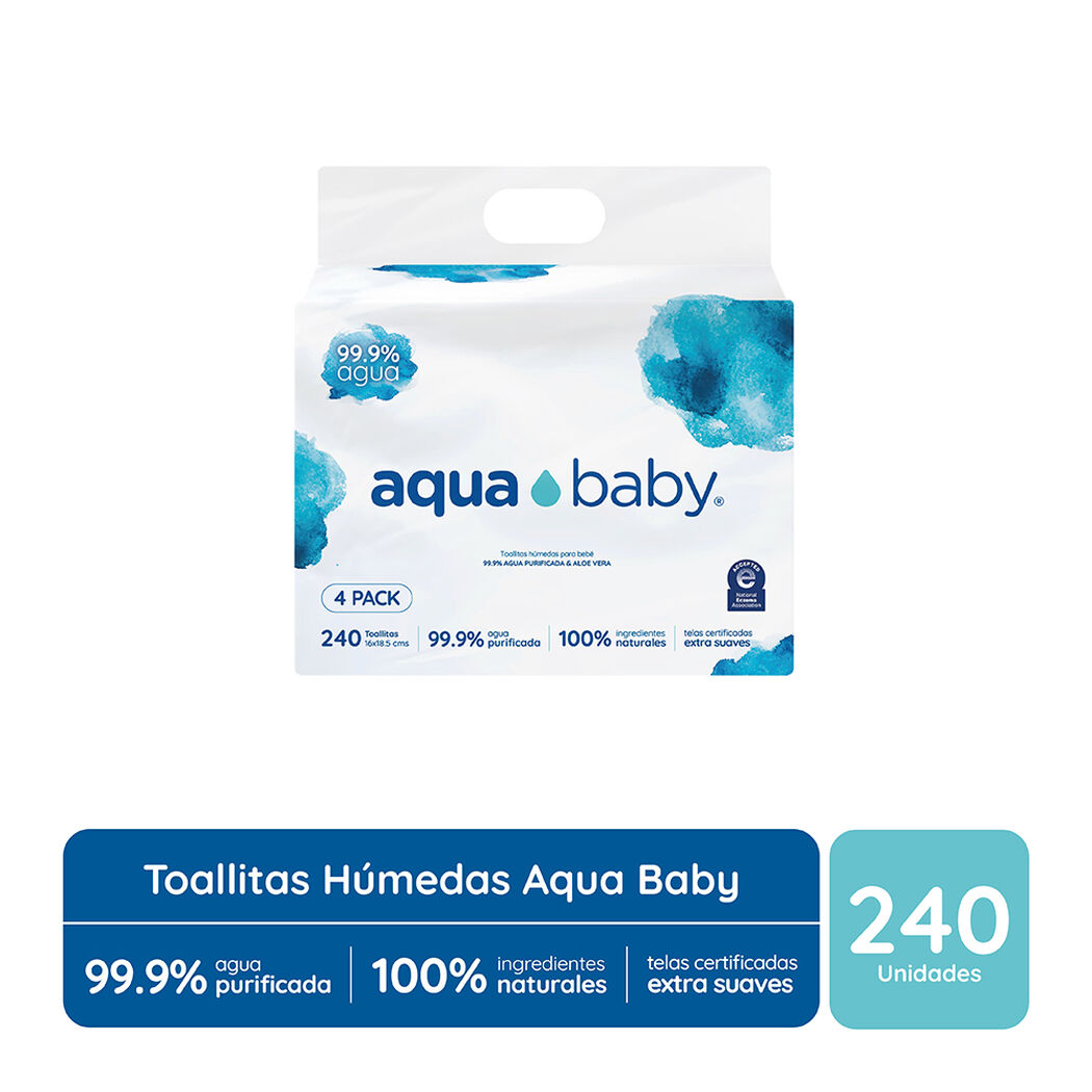 Toallas Húmedas Aqua Baby 240 un, , large image number 0