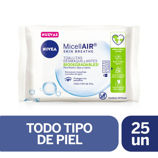TOALLITAS DESMAQUILLANTES NIVEA MICELARES 25UDS, , large image number 0