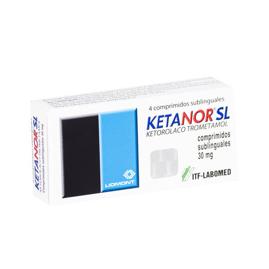 Ketanor SL 30 mg x 4 Comprimidos Sublinguales, , large image number 0