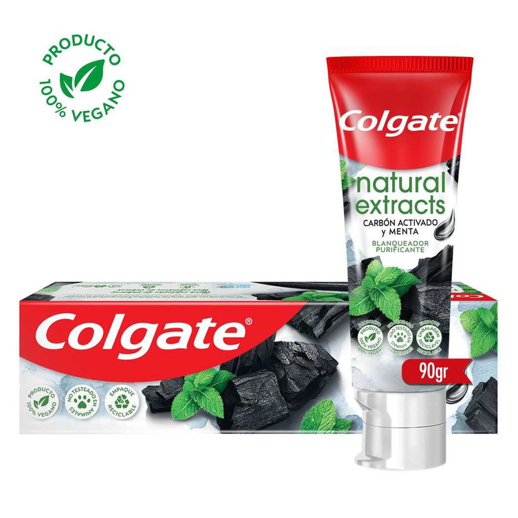 Pasta Dental Colgate Carb&oacute;n Activado y Menta Naturals Extracts 90 g, , large image number 0