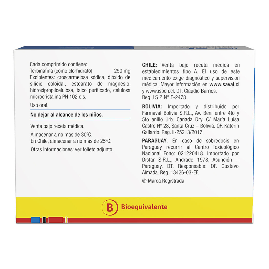 FINEX Terbinafina 250 mg 28 comprimidos, , large image number 1