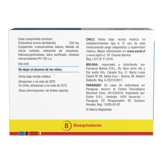 FINEX Terbinafina 250 mg 28 comprimidos, , large image number 1