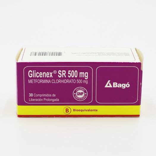 Glicenex SR 500 mg x 30 Comprimidos de Liberación Prolongada, , large image number 0