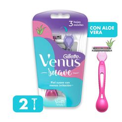 Máquina De Afeitar Desechable Gillette Venus Suave Con Aloe Vera, 2 Unidades