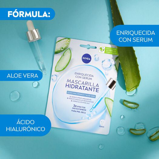 Mascarilla en Tela Nivea Urban Skin Shot Hidratante 10 Minutos, , large image number 4