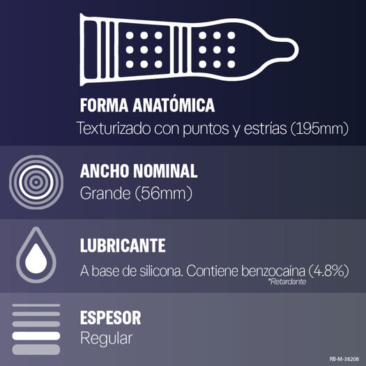Durex Condones Climax Mutuo 3 unidades, , large image number 2