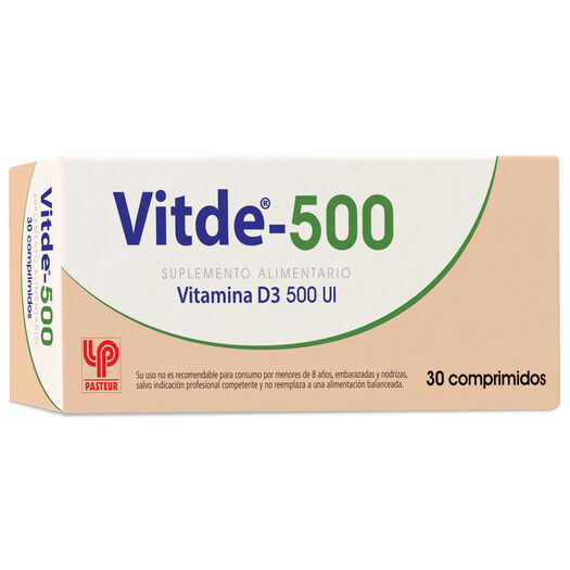 Vitde 500 UI x 30 Comprimidos, , large image number 0