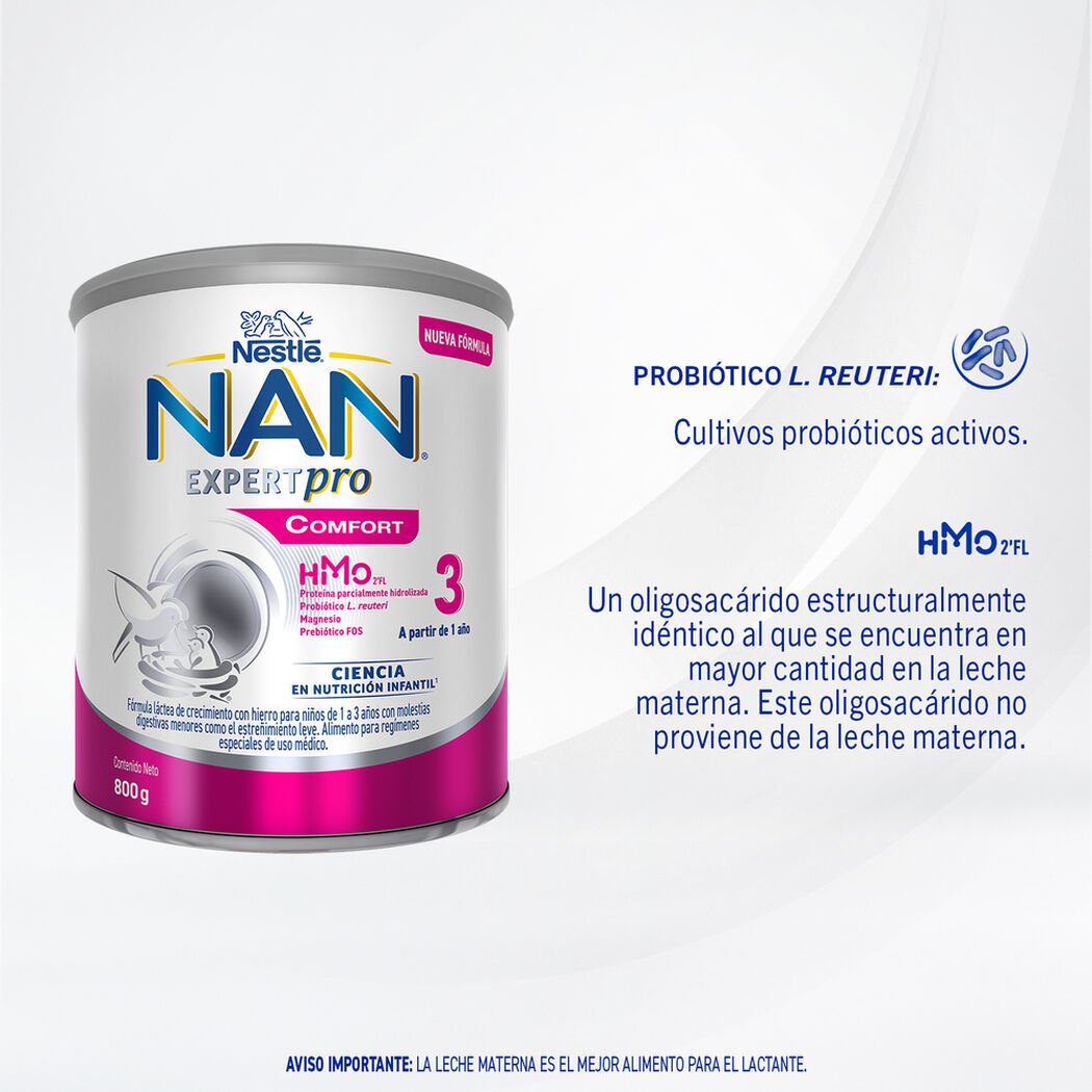 F&oacute;rmula Infantil Nan Comfort Etapa 3 800 g, , large image number 3