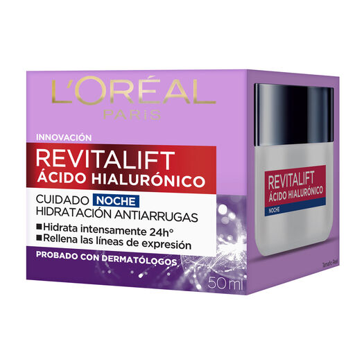 Loreal Crema Revitalift Acido Hialurónico Noche x 50 mL, , large image number 0