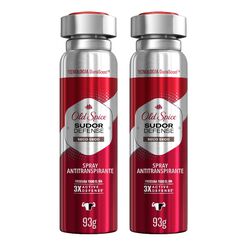 Old Spice Antitranspirante Sudor Defense Spray  93 g x 2 Unidades