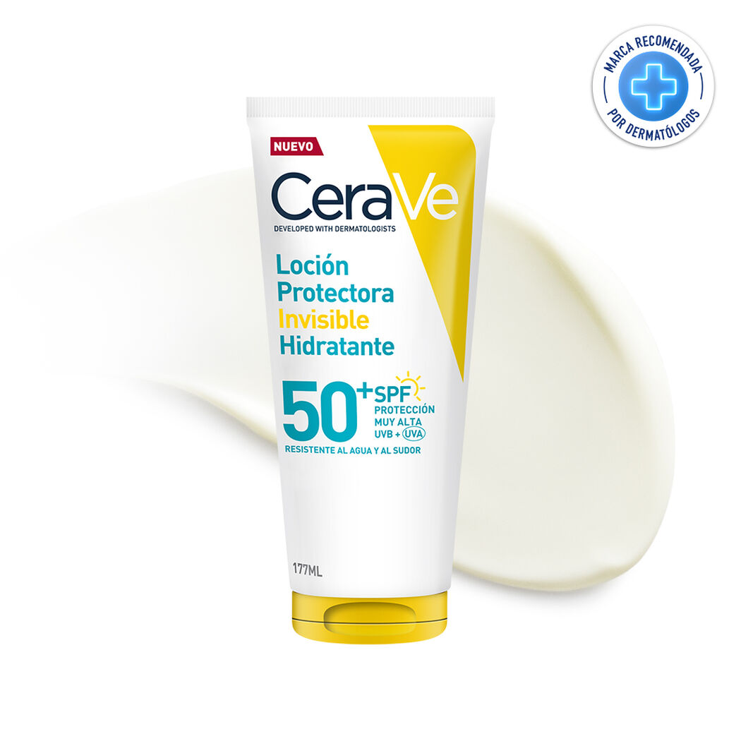 Protector Solar Cuerpo y Rostro Loci&oacute;n Invisible Hidratante FPS 50+ 177ml CeraVe, , large image number 0