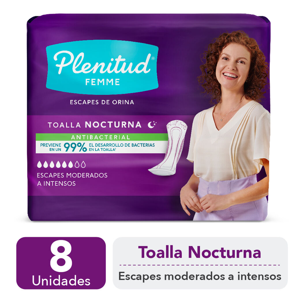 Toallas Plenitud Femme Ultra Nocturna Sin Alas 8 un, , large image number 0