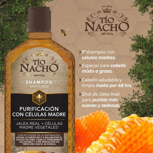 Pack Tío Nacho Células Madre 1 Shampoo + 1 Acondicionador C/U 415 Ml, , large image number 4