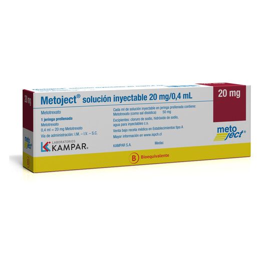 Metoject Solución Inyectable 20 mg/0,4 mL Jeringa Prellenada, , large image number 0