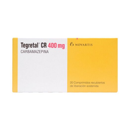 Tegretal CR 400 mg x 20 Comprimidos Recubiertos de Liberación Sostenida, , large image number 0