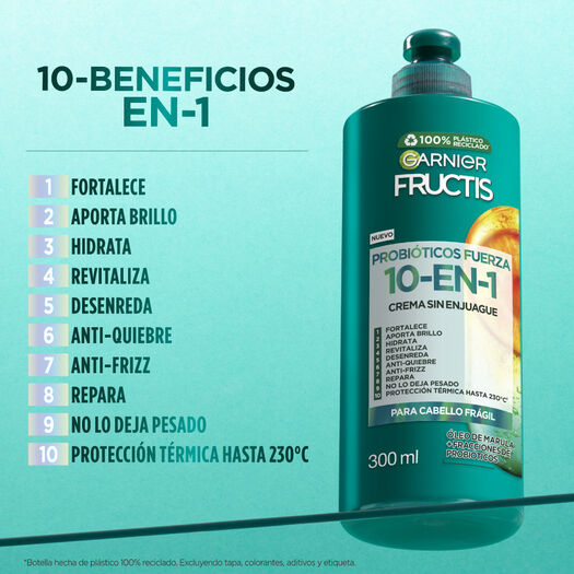 Crema de Peinar Fructis Probiótico Fuerza 300 mL, , large image number 4