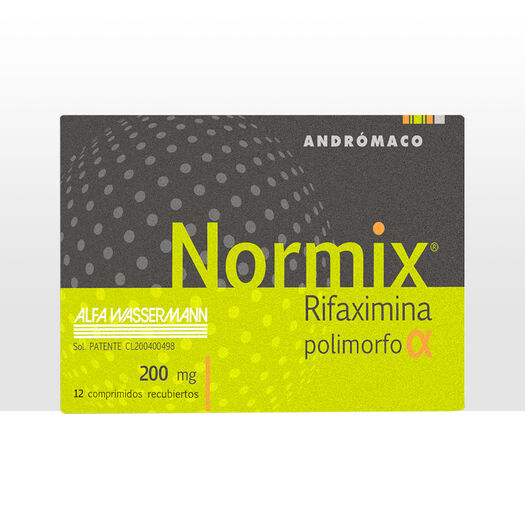 Normix 200 mg x 12 Comprimidos Recubiertos, , large image number 0