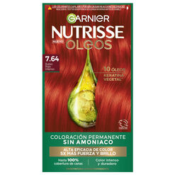 Tintura Garnier Nutriss Oleos Rubio Rojo Intenso 7.64